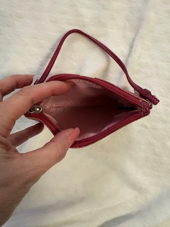 Coach Heritage Pink White Stripe Signature Wristlet with Hang Tag EUC - Picture 5 of 8